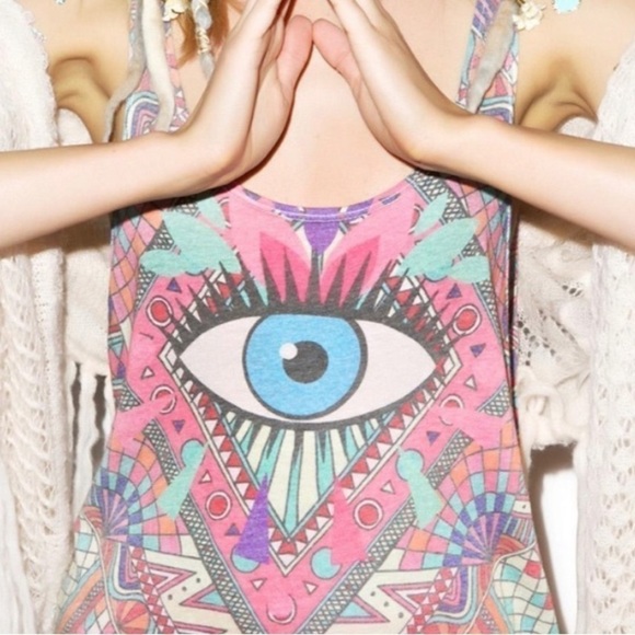 💋🦊 WildFox 🥳 Host Pick 🥳 Swim third eye crop tank top only NWT - Picture 11 of 13